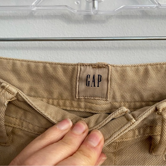 GAP Pants High Rise Wide-Leg Crop Khaki Chinos Stretch Neutral Minimalist 2 - Picture 12 of 12